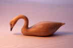 Bewicks swan bird carving