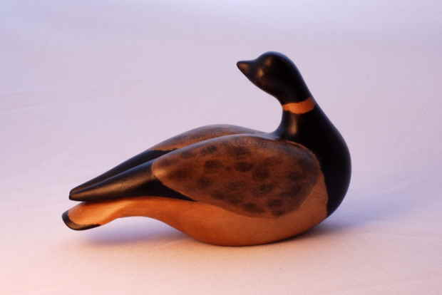 Brent goose bird carving
