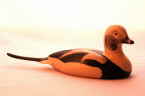 Longtailed duck bird carving