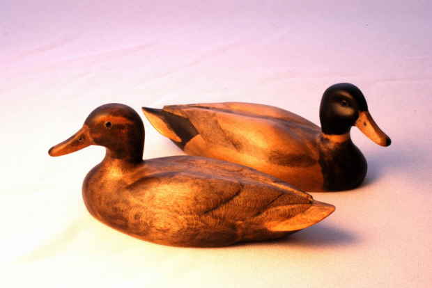 Mallard bird carvings