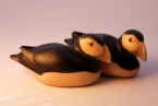 Puffin bird carvings