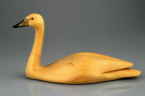 Whooper swan bird carving